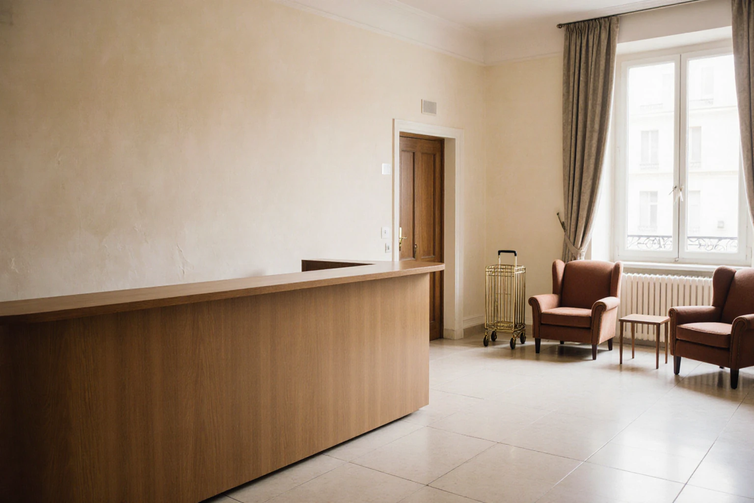 Empfangsbereich eines gepflegten Hotels